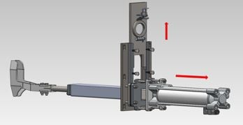 Step 2 Open door and slide cutter assembly out