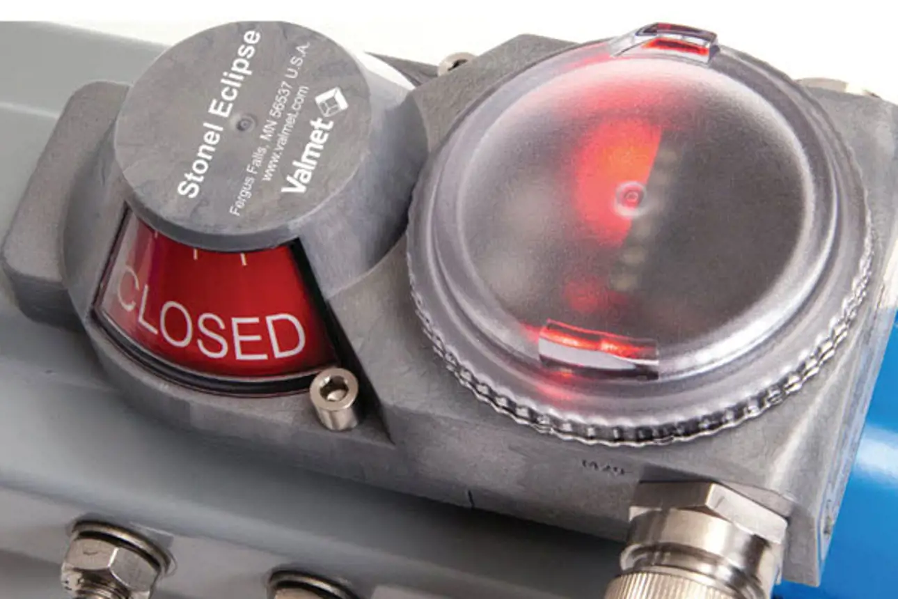 The Stonel Eclipse EC limit switch for on off applications with high intensity visual LED indication and optional advanced diagnostics