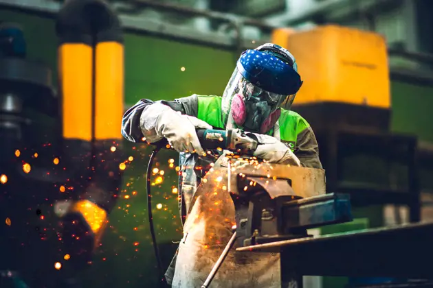 Welding at Valmet Service Center in Concepción, Chile
