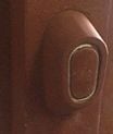 Plug is flush with boiler inside wall.