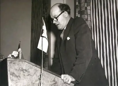 Gustaf Gidlöf at an inauguration in 1953.