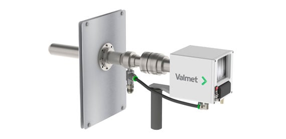 Furnace inspection camera with straight lens