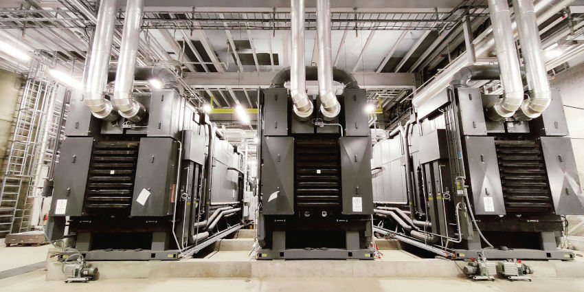 The absorption heat pumps at Helen’s Vuosaari bioenergy heating plant.