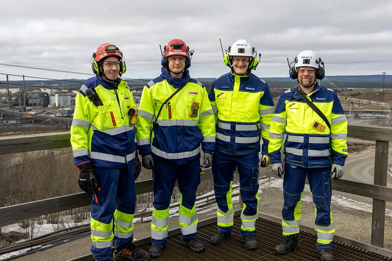 Valmet and Terrafame experts at the Terrafame mine
