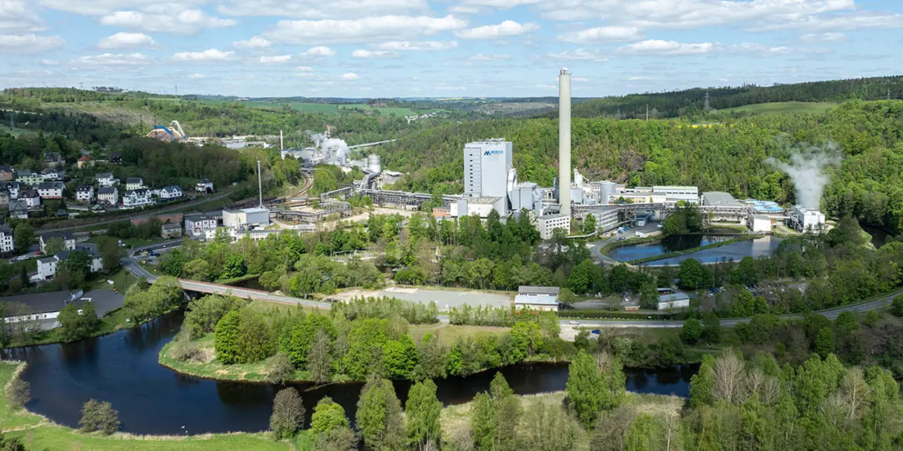Aerial view of Mercer Rosenthal mill in Germany