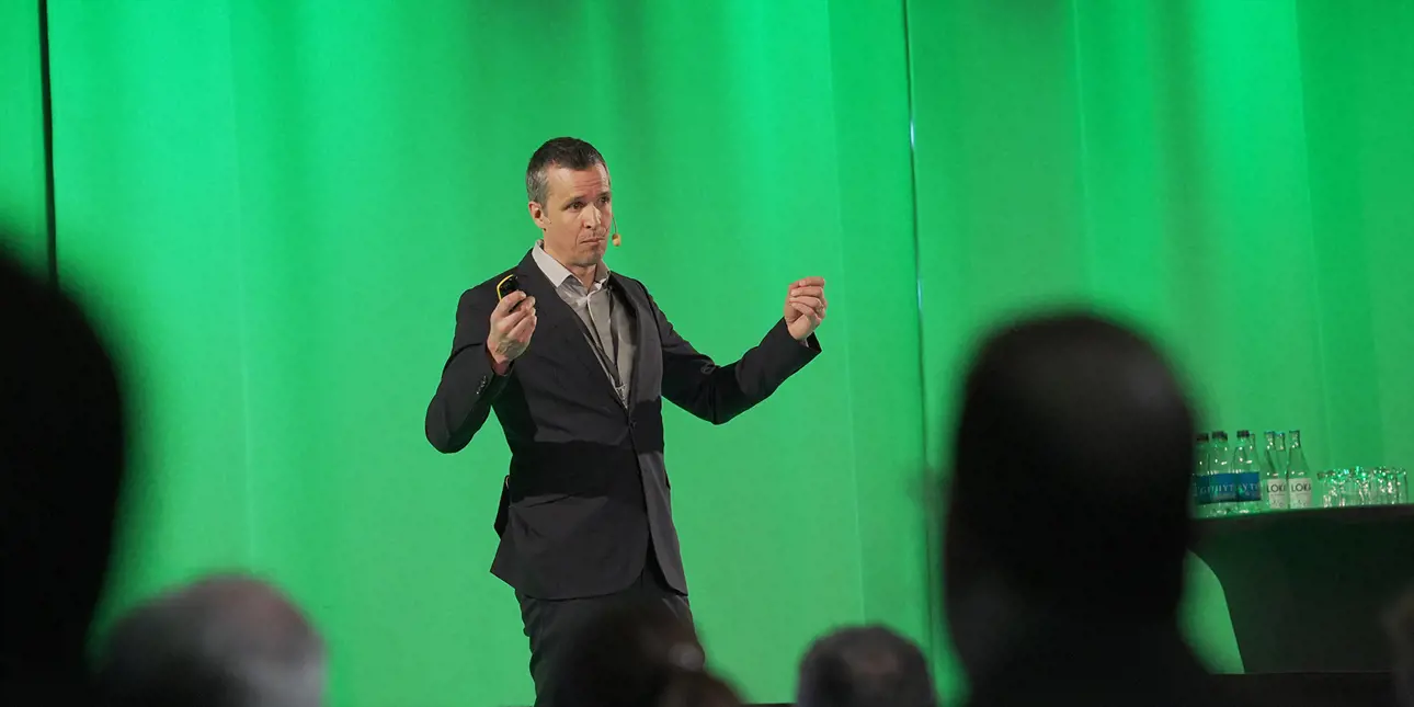 Magnus Hallberg from RISE presenting at Valmet Pulp Customer Days