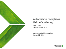 Capital Markets Day Presentation